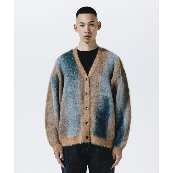 画像4: 【25秋冬ご予約受付中！25年10月入荷予定】ROTTWEILER/R9 PAINTED CARDIGAN（BEIGE）［モヘアカーディガン-25秋冬］ (4)