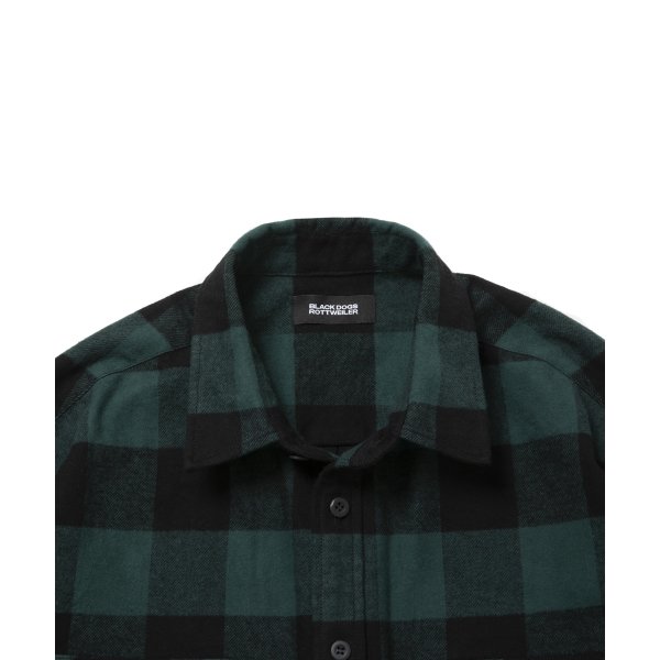 画像3: 【25秋冬ご予約受付中！25年10月入荷予定】ROTTWEILER/R9 BUFFALO CHECK SHIRT（GREEN）［バッファローチェックシャツ-25秋冬］ (3)