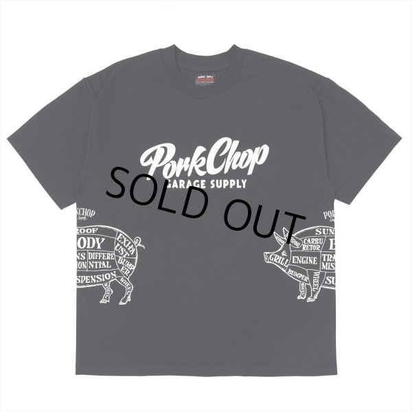 画像1: PORKCHOP/MULTI LOGOS TEE 2025（BLACK）［プリントT-25春夏］ (1)