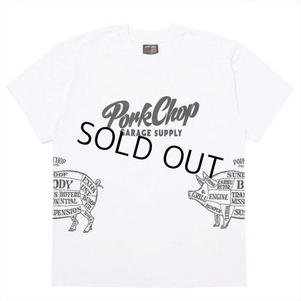 画像1: PORKCHOP/MULTI LOGOS TEE 2025（WHITE）［プリントT-25春夏］ (1)