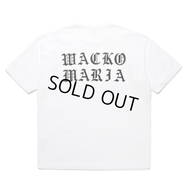 画像1: WACKO MARIA/WASHED HEAVY WEIGHT T-SHIRT（WHITE）［プリントT-25春夏］ (1)