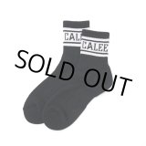 画像: CALEE/JACQUARD PILE LINE SOCKS（BLACK/WHITE）［ラインソックス-25春夏］