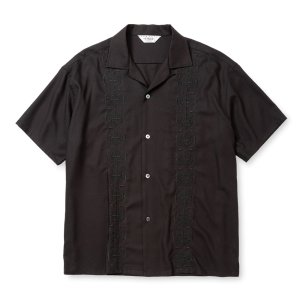 画像: CALEE/VINTAGE TYPE GUAYABERA SH（BLACK）［キューバシャツ-25春夏］