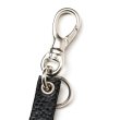 画像2: CALEE/STUDS & KNITTING LEATHER LONG KEY RING ＜TYPE B＞（BLACK/SILVER）［レザーロングキーリング-25春夏］ (2)