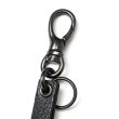 画像2: CALEE/STUDS & KNITTING LEATHER LONG KEY RING ＜TYPE B＞（BLACK/BLACK）［レザーロングキーリング-25春夏］ (2)