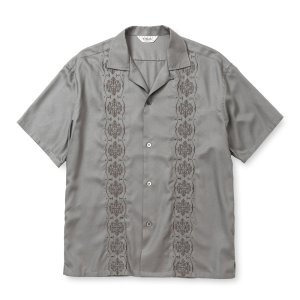画像: CALEE/VINTAGE TYPE GUAYABERA SH（GRAY）［キューバシャツ-25春夏］
