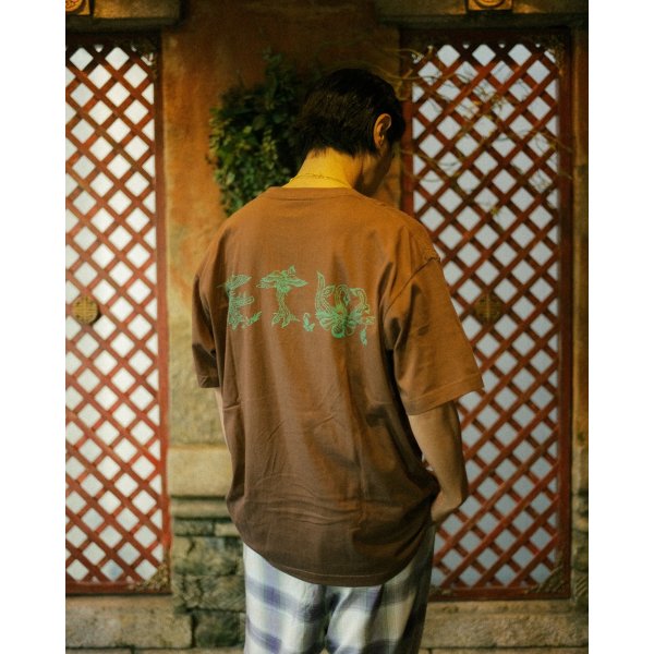 画像3: exodus/PHOENIX F.T.W. Tee（BROWN）［プリントT-25春夏］ (3)