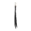 画像1: CALEE/STUDS & KNITTING LEATHER LONG KEY RING ＜TYPE B＞（BLACK/SILVER）［レザーロングキーリング-25春夏］ (1)
