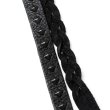 画像3: CALEE/STUDS & KNITTING LEATHER LONG KEY RING ＜TYPE B＞（BLACK/BLACK）［レザーロングキーリング-25春夏］ (3)