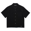 画像1: WACKO MARIA/SUMMER KNIT OPEN COLLAR SHIRT（BLACK）［サマーニットオープンカラーシャツ-25春夏］ (1)