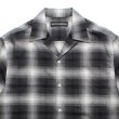 画像2: WACKO MARIA/OMBRE CHECK OPEN COLLAR SHIRT（GRAY）［オンブレチェックオープンカラーシャツ-25春夏］ (2)