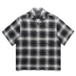 画像1: WACKO MARIA/OMBRE CHECK OPEN COLLAR SHIRT（GRAY）［オンブレチェックオープンカラーシャツ-25春夏］ (1)