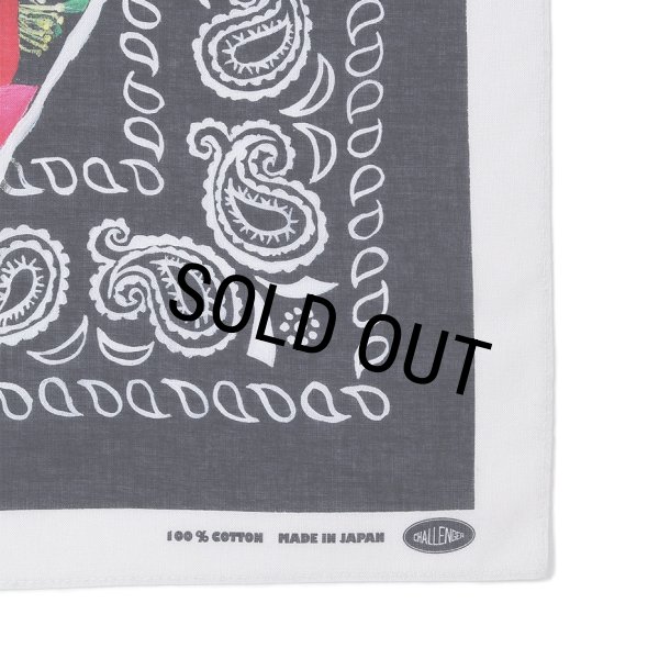 画像2: CHALLENGER/SASANQUA BANDANA（BLACK）［サザンカバンダナ-25秋冬］ (2)