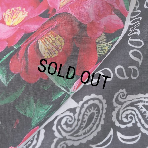 画像3: CHALLENGER/SASANQUA BANDANA（BLACK）［サザンカバンダナ-25秋冬］ (3)