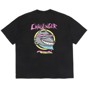 画像: CHALLENGER/NEON WOLF TEE（BLACK）［ネオンウルフT-25秋冬］