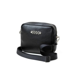 画像: CALEE/STUDS LEATHER SHOULDER BAG ＜BOX TYPE＞（BLACK）［レザーショルダーバッグ-25春夏］