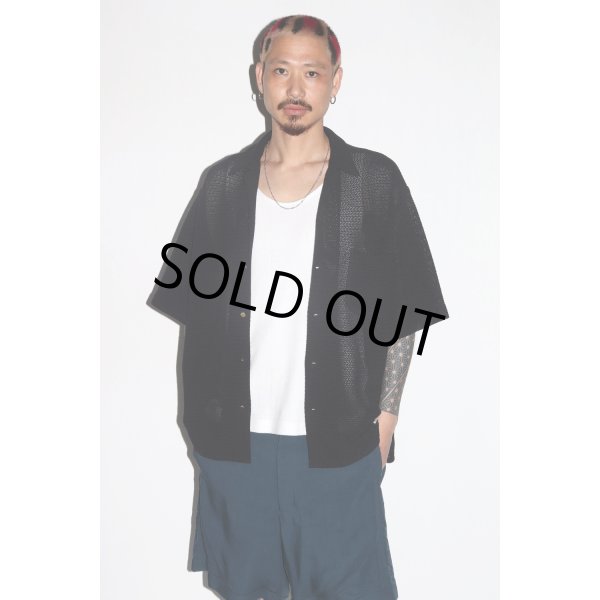 画像3: WACKO MARIA/SUMMER KNIT OPEN COLLAR SHIRT（BLACK）［サマーニットオープンカラーシャツ-25春夏］ (3)