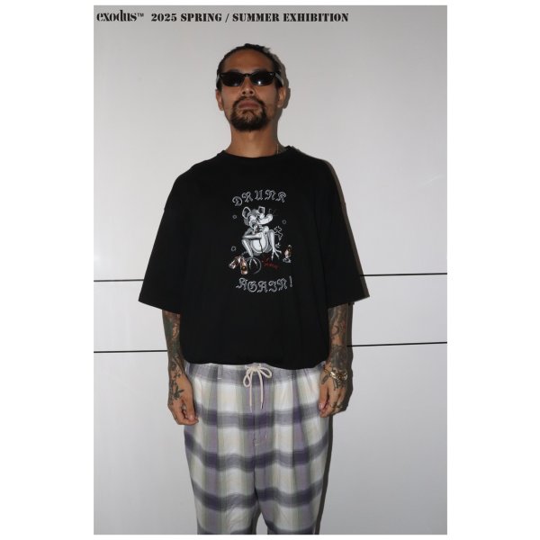 exodus/DRUNK AGAIN Tee（BLACK）［プリントT-25春夏］ - JONAS