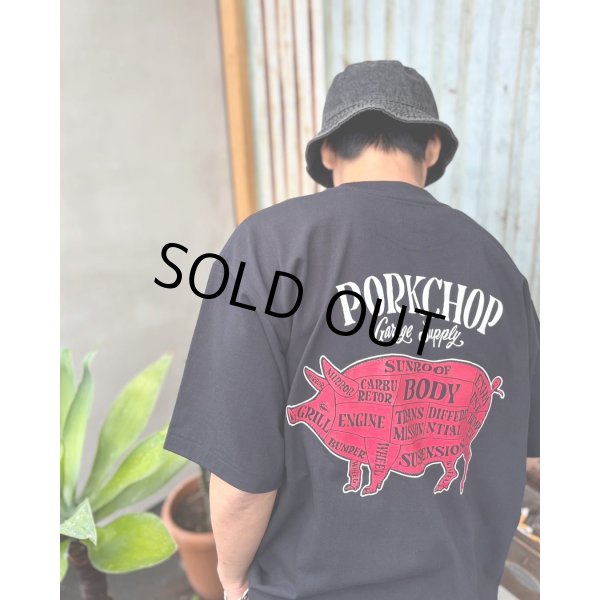画像5: PORKCHOP/PORK BACK TEE（BLACK）［ポークバックT-25春夏］ (5)
