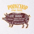 画像4: PORKCHOP/PORK BACK TEE（GRAY）［ポークバックT-25春夏］ (4)