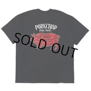 画像: PORKCHOP/PORK BACK TEE（BLACK）［ポークバックT-25春夏］