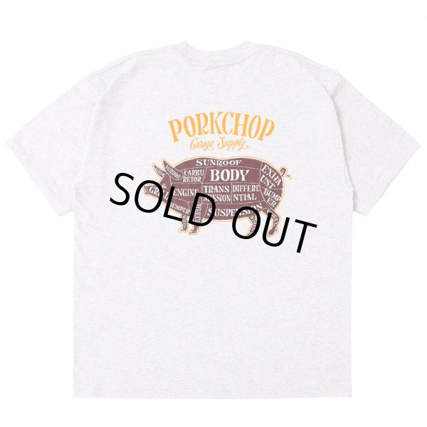 画像1: PORKCHOP/PORK BACK TEE（GRAY）［ポークバックT-25春夏］ (1)