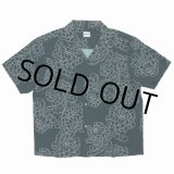 画像: 【30％OFF】BUENA VISTA/菊柄 S/S SHIRTS（BLACK）［菊柄オープンカラーシャツ-25春夏］