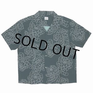 画像: 【30％OFF】BUENA VISTA/菊柄 S/S SHIRTS（BLACK）［菊柄オープンカラーシャツ-25春夏］
