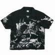 画像1: BUENA VISTA/AEE S/S SHIRTS（BLACK）［総柄オープンカラーシャツ-25春夏］ (1)