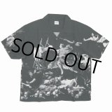 画像: BUENA VISTA/AEE S/S SHIRTS（BLACK）［総柄オープンカラーシャツ-25春夏］