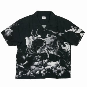 画像: BUENA VISTA/AEE S/S SHIRTS（BLACK）［総柄オープンカラーシャツ-25春夏］