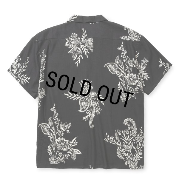 画像2: CALEE/FLOWER PATTERN SH（BLACK）［フラワーパターンオープンカラーシャツ-25春夏］ (2)