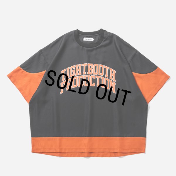 画像1: TIGHTBOOTH/COLLEGE DOBBY S/S T-SHIRT（Black）［カレッジドビーT-25夏］ (1)