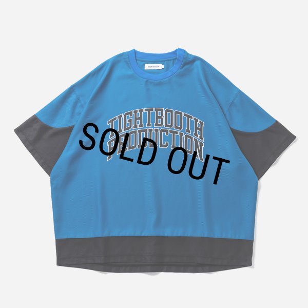 画像1: TIGHTBOOTH/COLLEGE DOBBY S/S T-SHIRT（Blue）［カレッジドビーT-25夏］ (1)