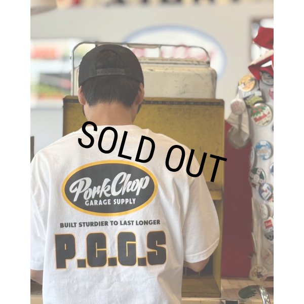 画像3: PORKCHOP/PCGS BLOCK TEE（WHITE）［プリントT-25春夏］ (3)