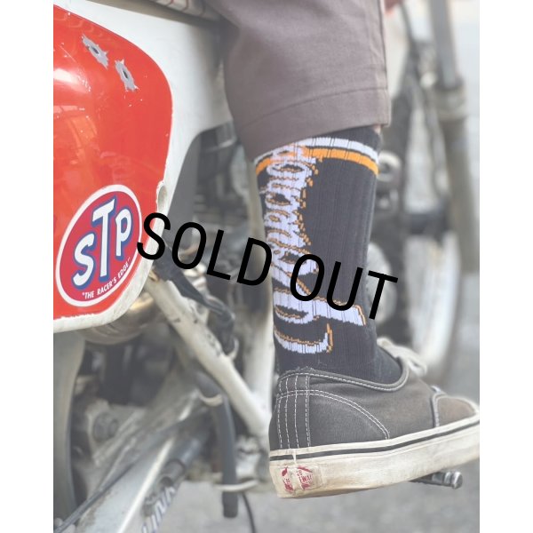 画像4: PORKCHOP/CRS LOGO SOX（BLACK）［ロゴソックス-25春夏］ (4)