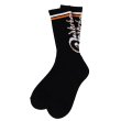 画像1: PORKCHOP/CRS LOGO SOX（BLACK）［ロゴソックス-25春夏］ (1)