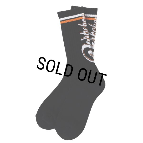 画像1: PORKCHOP/CRS LOGO SOX（BLACK）［ロゴソックス-25春夏］ (1)