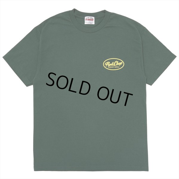 画像2: PORKCHOP/PCGS BLOCK TEE（GREEN）［プリントT-25春夏］ (2)