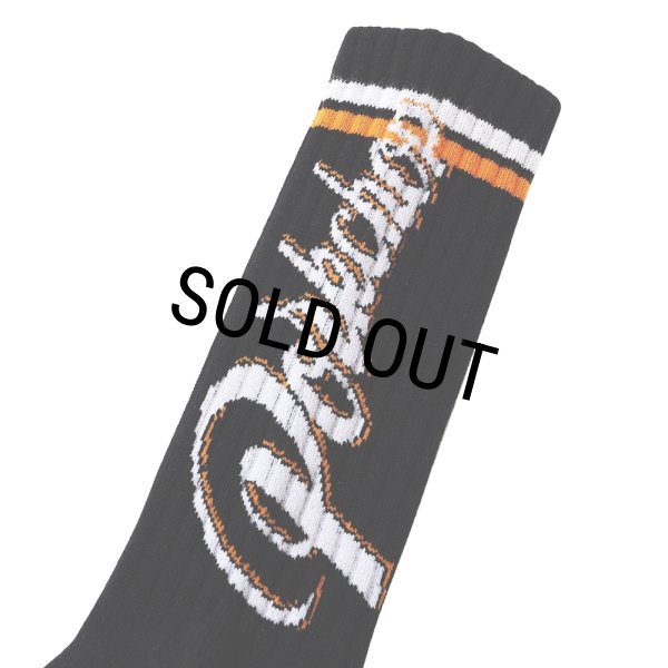 画像2: PORKCHOP/CRS LOGO SOX（BLACK）［ロゴソックス-25春夏］ (2)