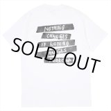 画像: PORKCHOP/NOTHING CHANGES TEE（WHITE）［プリントT-25春夏］