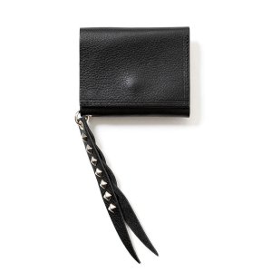 画像: CALEE/PLANE LEATHER MULTI WALLET ＜STUDS CHARM＞（BLACK）［マルチウォレットwithスタッズチャーム-25春夏］
