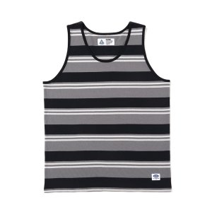 画像: CHALLENGER/BORDER TANK TOP（GRAY/BLACK）［ボーダータンクトップ-25春夏］