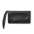 画像1: CALEE/PLANE LEATHER LONG WALLET ＜STUDS CHARM＞（BLACK）［ロングウォレットwithスタッズチャーム-25春夏］ (1)