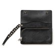 画像3: CALEE/PLANE LEATHER LONG WALLET ＜STUDS CHARM＞（BLACK）［ロングウォレットwithスタッズチャーム-25春夏］ (3)