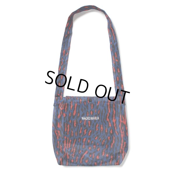 画像1: WACKO MARIA/SPEAK EASY / LEOPARD MESH SHOULDER BAG（BLUE）［レオパードメッシュショルダーバッグ-25春夏］ (1)