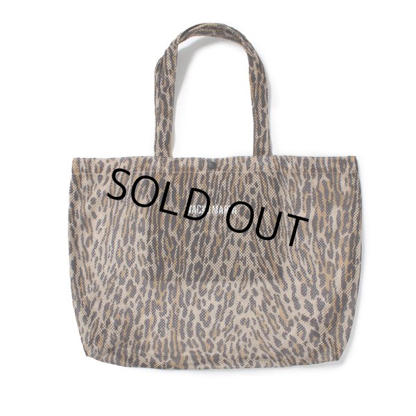 画像1: WACKO MARIA/SPEAK EASY / LEOPARD MESH TOTE BAG（BEIGE）［レオパードメッシュトートバッグ-25春夏］ (1)