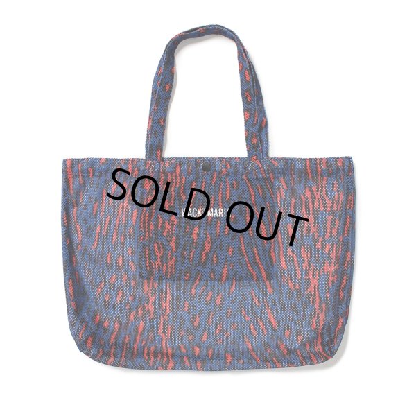 画像1: WACKO MARIA/SPEAK EASY / LEOPARD MESH TOTE BAG（BLUE）［レオパードメッシュトートバッグ-25春夏］ (1)