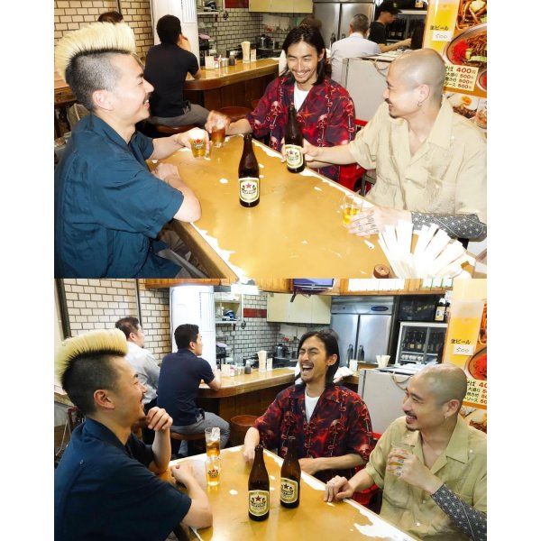 画像3: WACKO MARIA/56 TATTOO STUDIO / HAWAIIAN SHIRT（NAVY）［ハワイアンシャツ-25春夏］ (3)