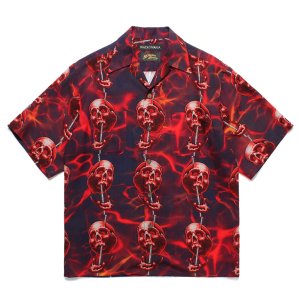 画像: WACKO MARIA/56 TATTOO STUDIO / HAWAIIAN SHIRT（NAVY）［ハワイアンシャツ-25春夏］